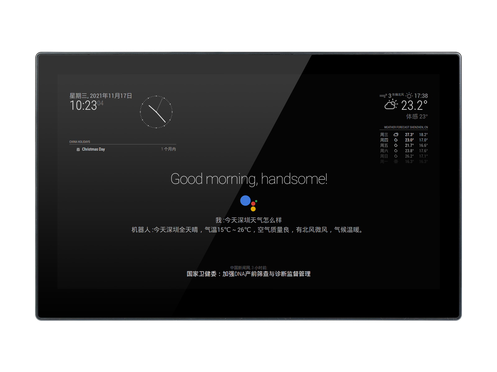 Gương ma thuật Waveshare 13.3inch CM4, máy tính mini, trợ lý giọng nói, điều khiển cảm ứng