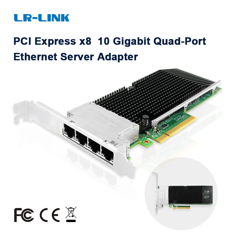 LR-LINK 9804bt 10GB Quad-Port Card mạng PCIe X8 Ethernet máy chủ Adapter dựa trên Intel xl710 chip