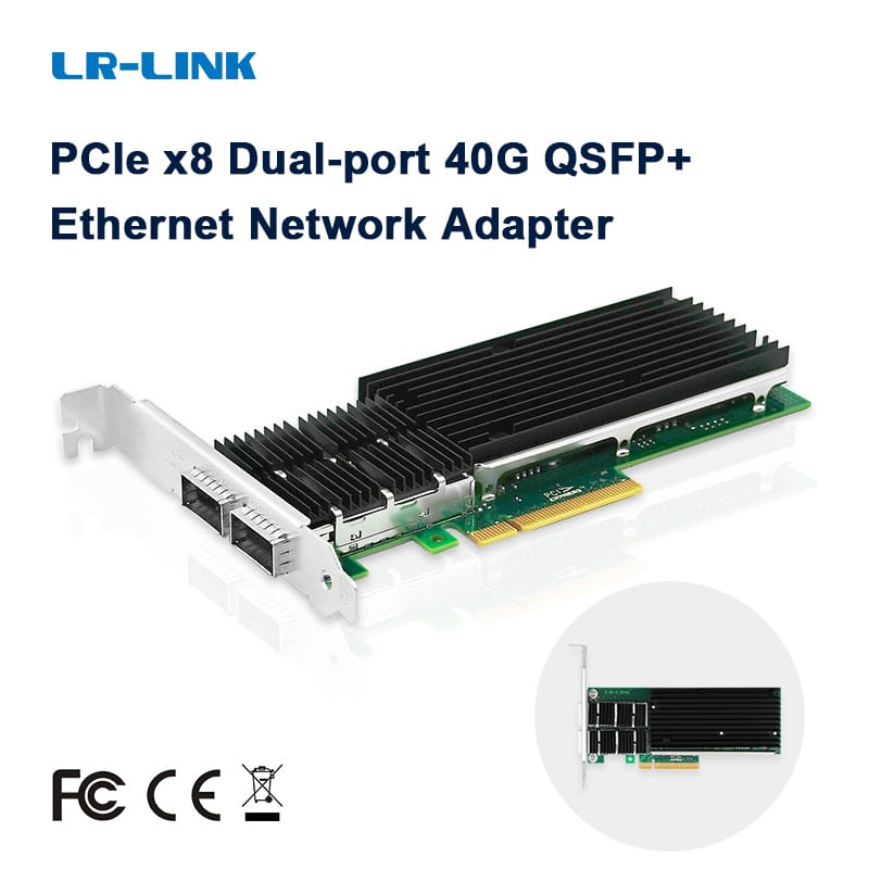 LR-LINK 9902bf-2qsfp cổng kép 40GB Nic PCI-Express Ethernet máy chủ Adapter sợi quang Card mạng Intel xl710qda2