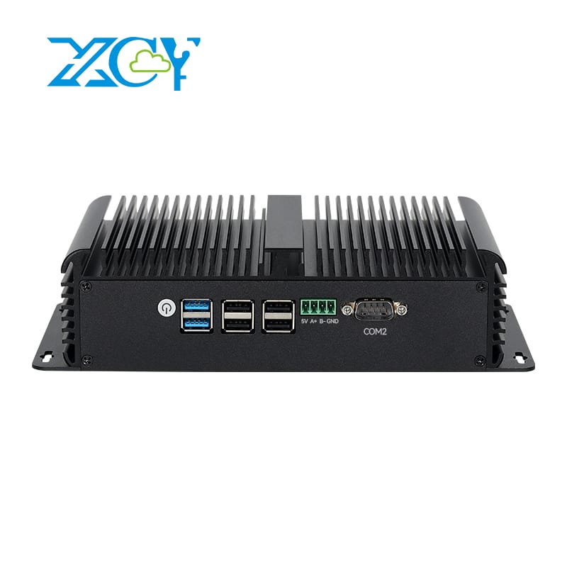 Máy tính công nghiệp Mini fanless Intel N100 4×2.5G Ethernet 2X cổng nối tiếp RS485 RS232 DB9 6xUSB wifi hỗ trợ Windows Linux openwrt