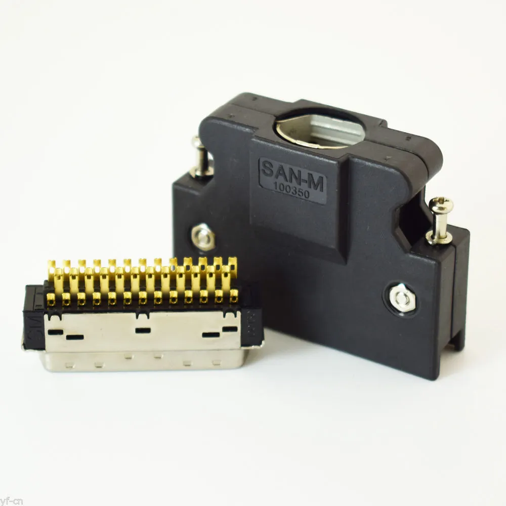 Connector SAN-100350/100150 SCSI MDR 50 Pin Male For Servo Motor I/O MR-J3CN1 Yaskawa, Delta, Mitsubishi, Panasonic