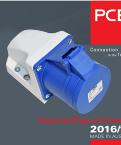 Ổ cắm kết nối công nghiệp PCE, loại cố định, gắn trên khay cáp lưới, 220V-32A-3 chân-IP44-Typ123