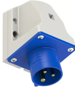 Phích cắm điện cố định trên bờ biển PCE, điện áp 220V - 16A - 3 chân - IP44 - 513