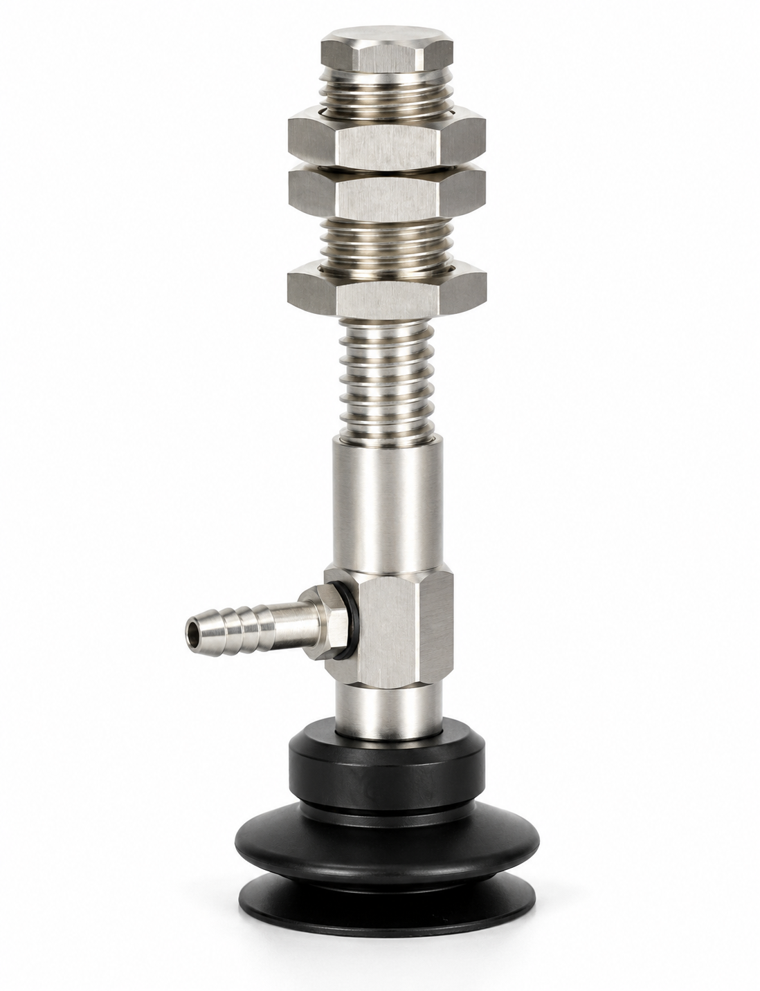 Cốc hút chân không hai lớp V-WEH46-D10-20/47-D30-15 với ống dẫn bên và khớp nối giảm chấn