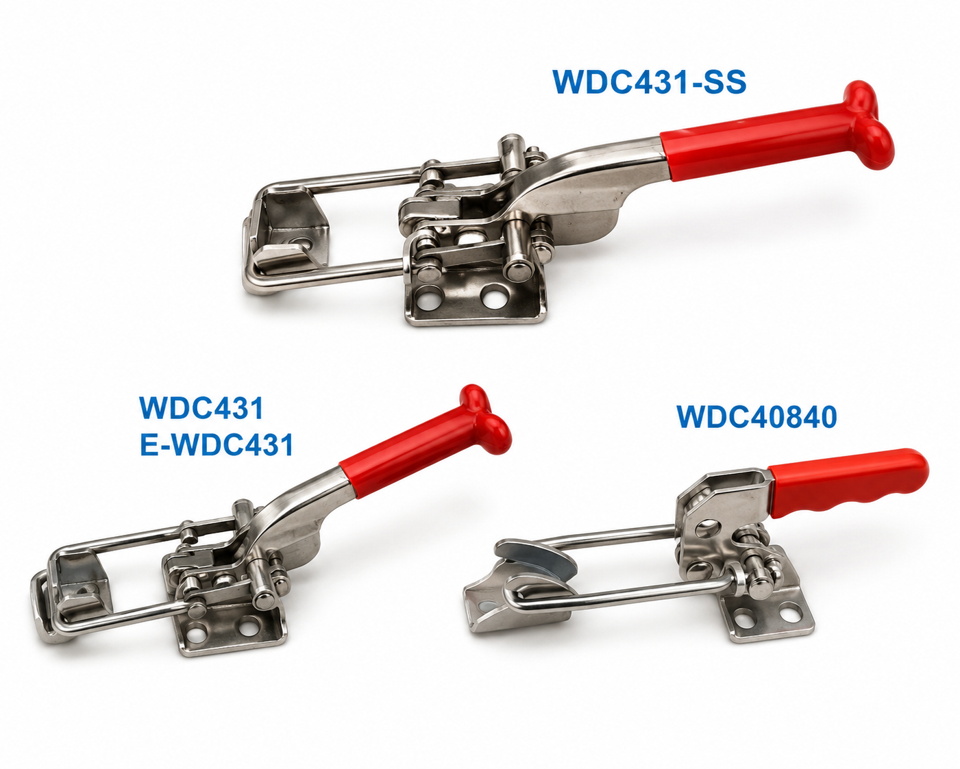 WDC431-SS Chốt cửa nhanh chính hãng Yiheda, lực kẹp mặt bích đế