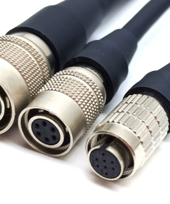 Cáp nguồn 12 chân/6 chân cho camera công nghiệp, cáp - kết nối camera giám sát HR10A - 10P - 12S/6S