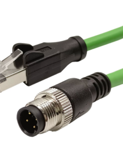 Cáp Ethernet công nghiệp M12 sang RJ45, đầu nối thẳng và - camera, thiết kế 4 chân linh hoạt cao.