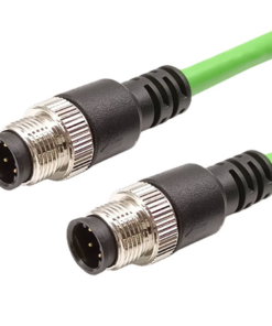 Cáp mạng công nghiệp M12 sang M12, đầu đực sang đầu đực, - chân, cáp Ethernet SICK, đầu nối 4 chân.