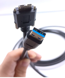 Cáp dữ liệu camera công nghiệp Hikvision USB 3.0 MV-ACU3-MBMs-AM-ST có cơ chế khóa, dài 3M và 5M.