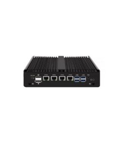 Bộ điều khiển công nghiệp mini Intel Core i7-8550U với bốn cổng mạng và sáu cổng nối tiếp, mô-đun định tuyến phần mềm Linux RS232485 4G.