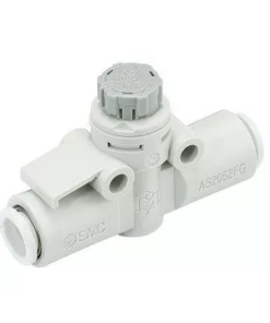 Van điều tốc bằng thép không gỉ chính hãng SMC AS2002/2052FG-06/08A loại thẳng