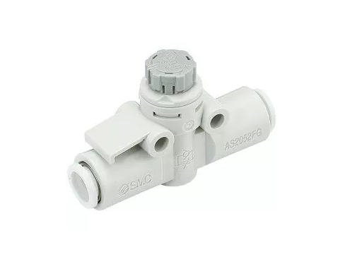 Van điều tốc bằng thép không gỉ chính hãng SMC AS2002/2052FG-06/08A loại thẳng